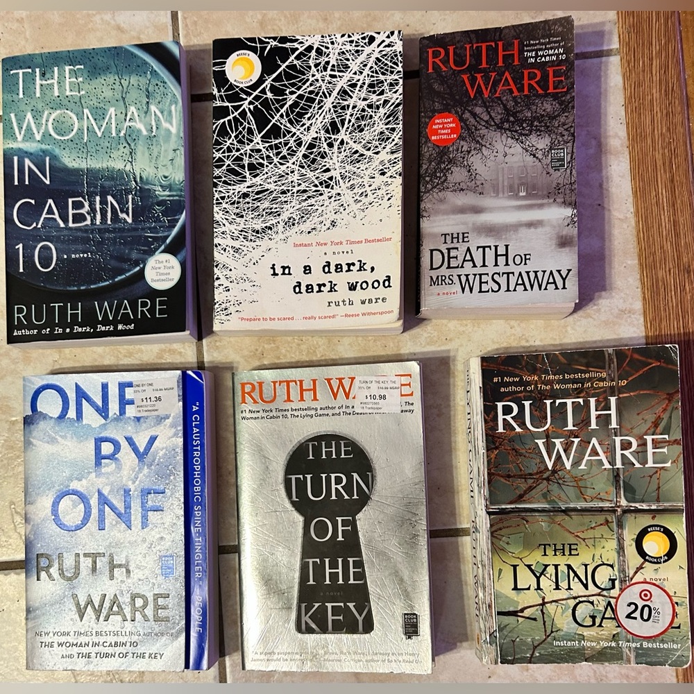 Set of 6 Ruth Ware Mystery Novels. Best Sellers.
